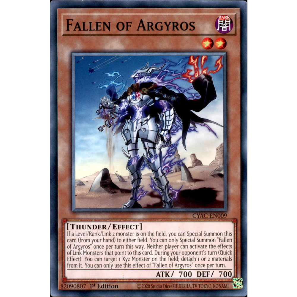 Fallen of Argyros CYAC-EN009 Yu-Gi-Oh! Card from the Cyberstorm Access Set
