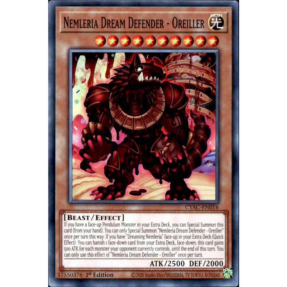 Nemleria Dream Defender - Oreiller CYAC-EN016 Yu-Gi-Oh! Card from the Cyberstorm Access Set