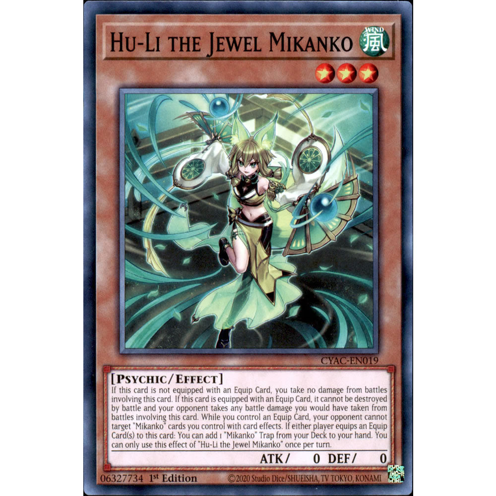 Hu-Li the Jewel Mikanko CYAC-EN019 Yu-Gi-Oh! Card from the Cyberstorm Access Set