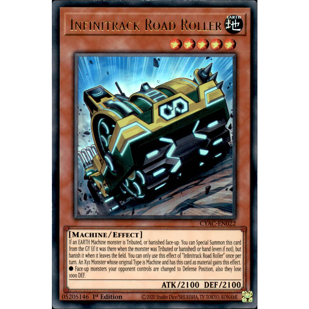 Infinitrack Road Roller CYAC-EN022 Yu-Gi-Oh! Card from the Cyberstorm Access Set
