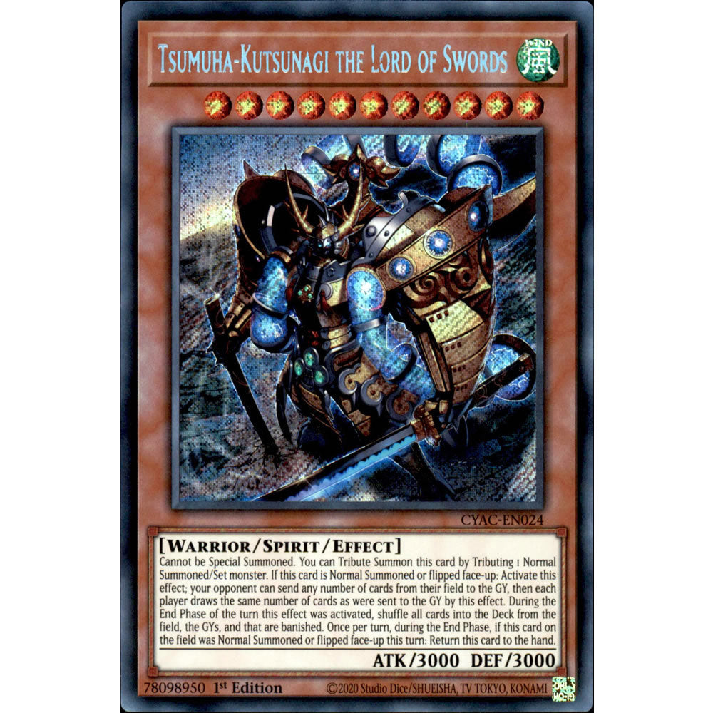 Tsumuha-Kutsunagi the Lord of Swords CYAC-EN024 Yu-Gi-Oh! Card from the Cyberstorm Access Set