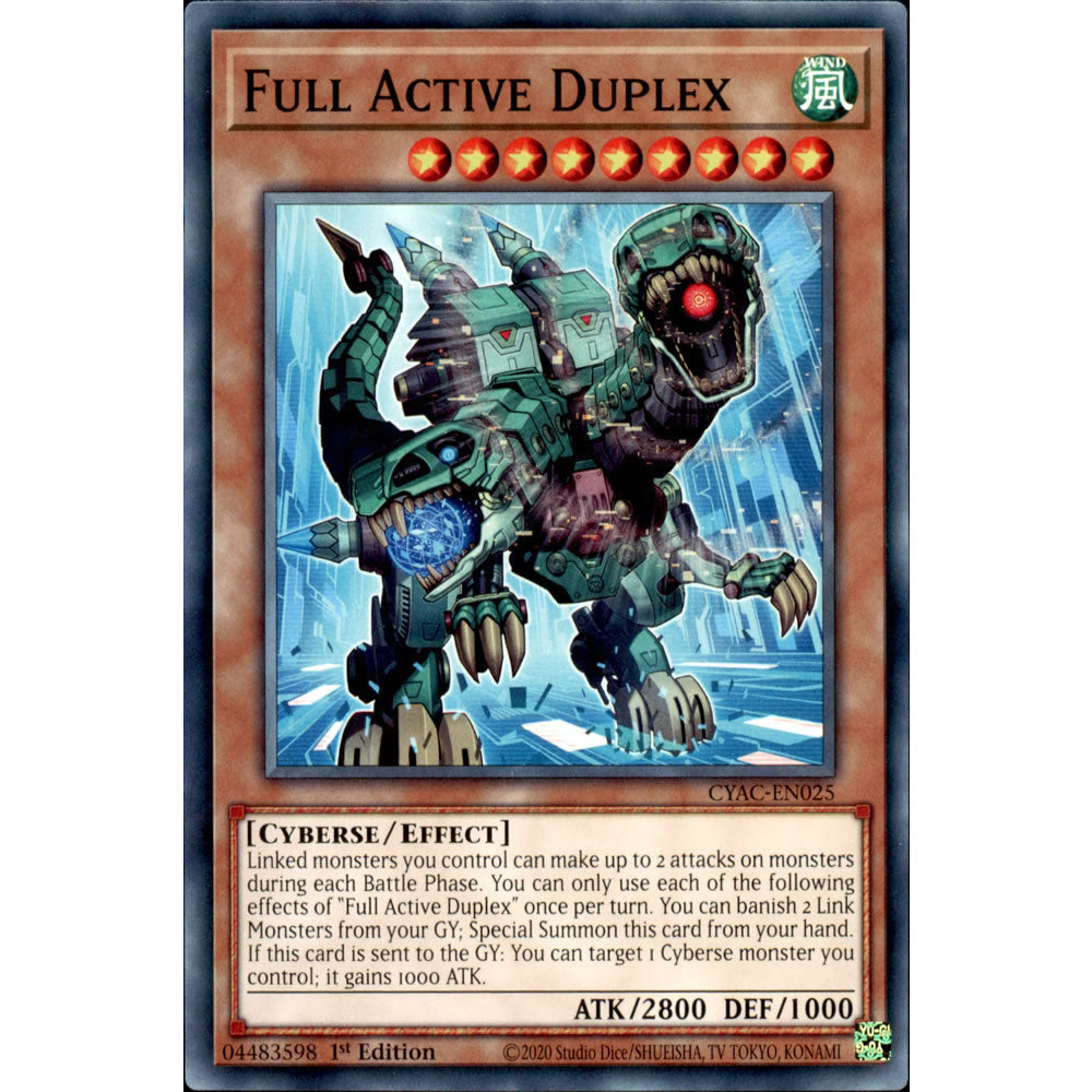 Full Active Duplex CYAC-EN025 Yu-Gi-Oh! Card from the Cyberstorm Access Set