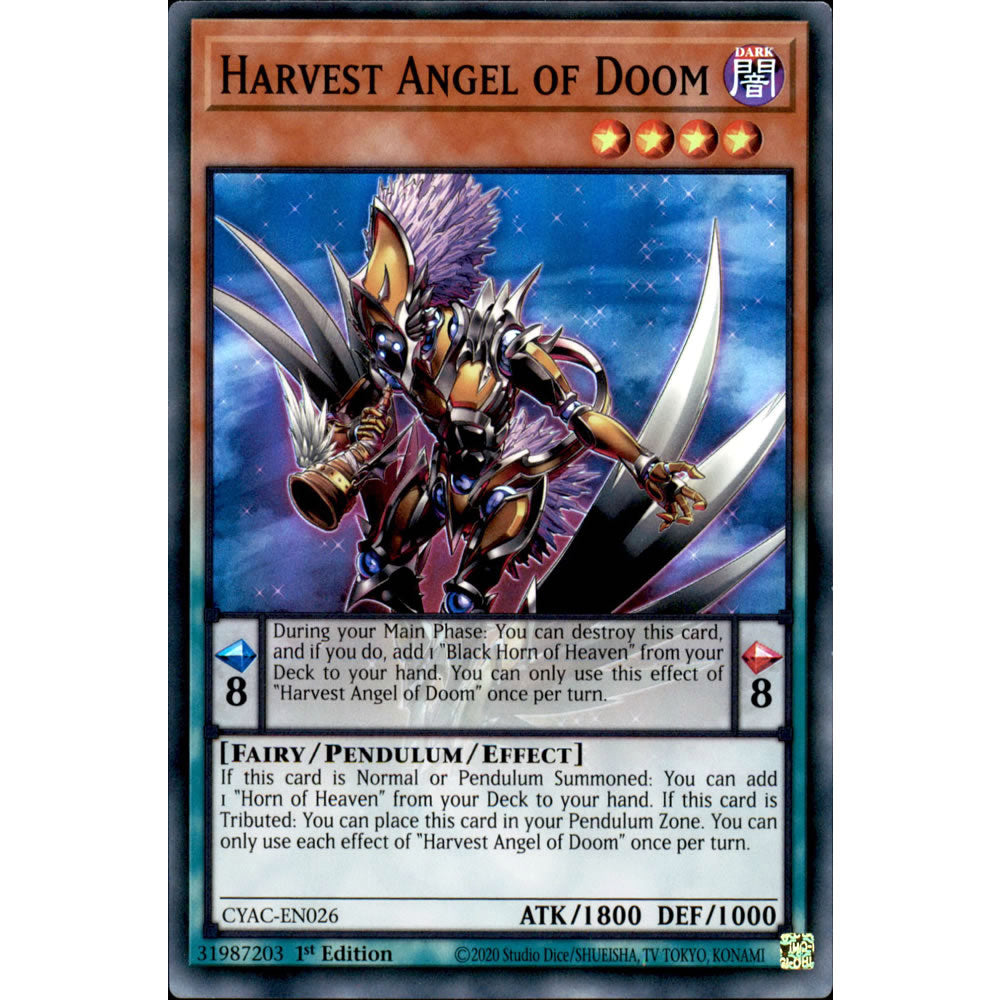 Harvest Angel of Doom CYAC-EN026 Yu-Gi-Oh! Card from the Cyberstorm Access Set