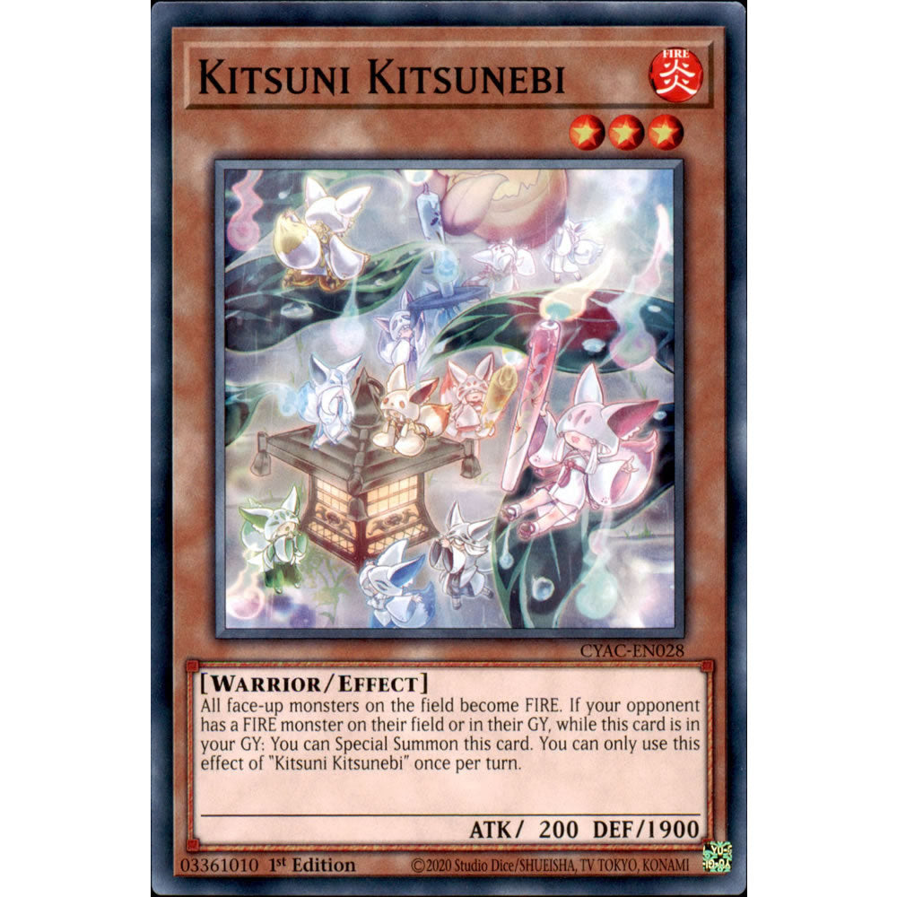 Kitsuni Kitsunebi CYAC-EN028 Yu-Gi-Oh! Card from the Cyberstorm Access Set