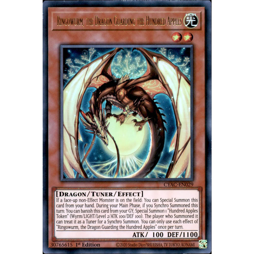 Ringowurm, the Dragon Guarding the Hundred Apples CYAC-EN029 Yu-Gi-Oh! Card from the Cyberstorm Access Set