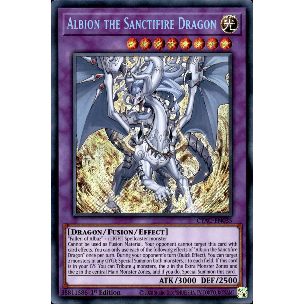 Albion the Sanctifire Dragon CYAC-EN035 Yu-Gi-Oh! Card from the Cyberstorm Access Set
