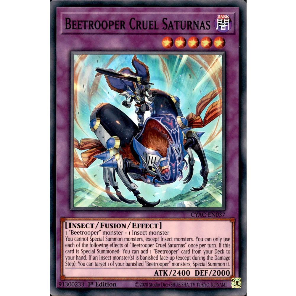 Beetrooper Cruel Saturnas CYAC-EN037 Yu-Gi-Oh! Card from the Cyberstorm Access Set