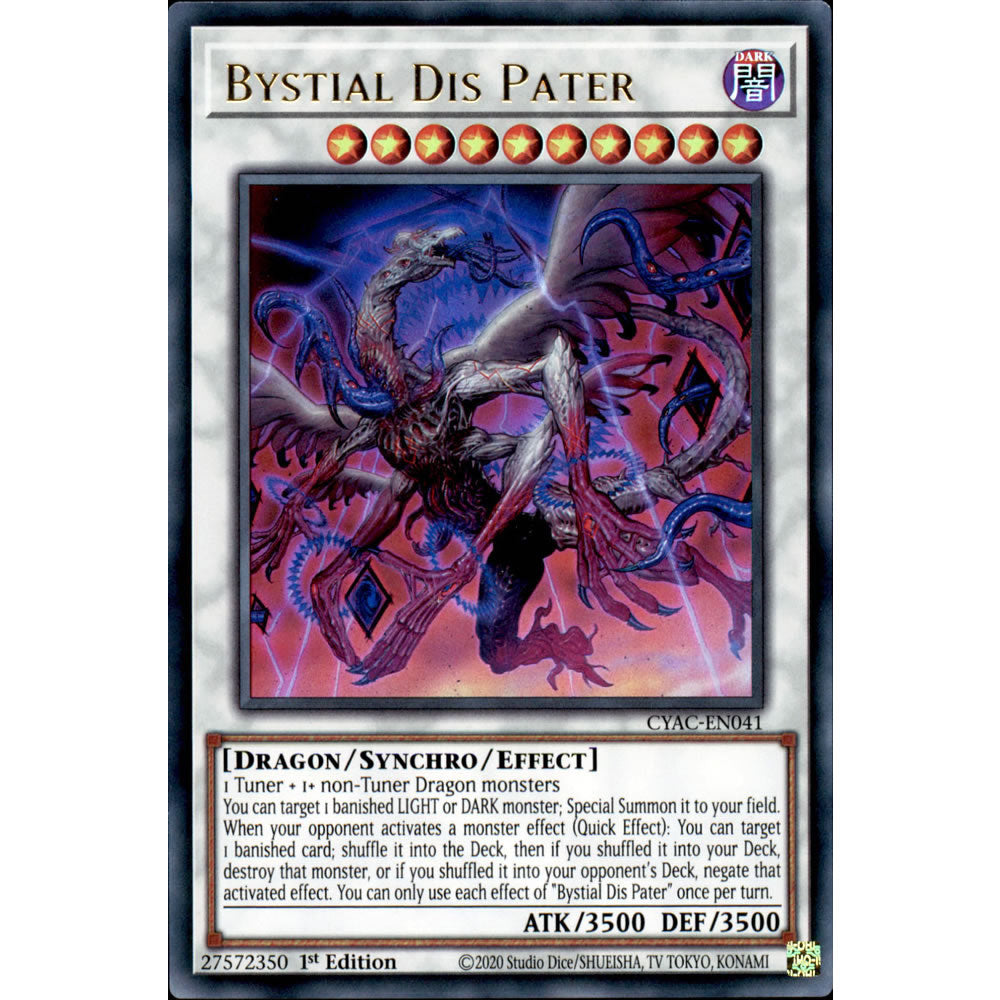 Bystial Dis Pater CYAC-EN041 Yu-Gi-Oh! Card from the Cyberstorm Access Set
