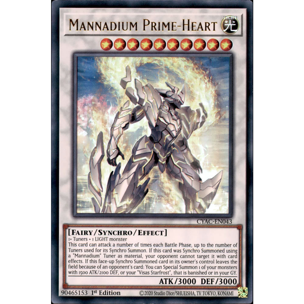 Mannadium Prime-Heart CYAC-EN043 Yu-Gi-Oh! Card from the Cyberstorm Access Set