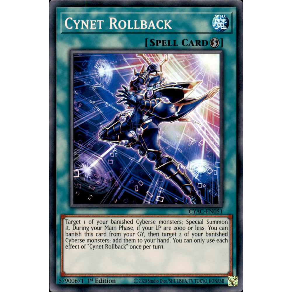 Cynet Rollback CYAC-EN051 Yu-Gi-Oh! Card from the Cyberstorm Access Set