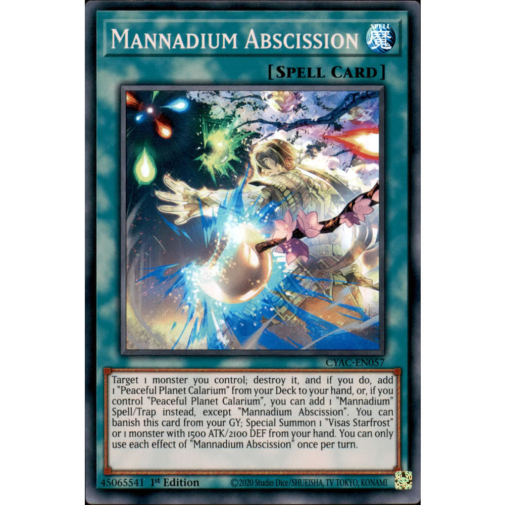 Mannadium Abscission CYAC-EN057 Yu-Gi-Oh! Card from the Cyberstorm Access Set