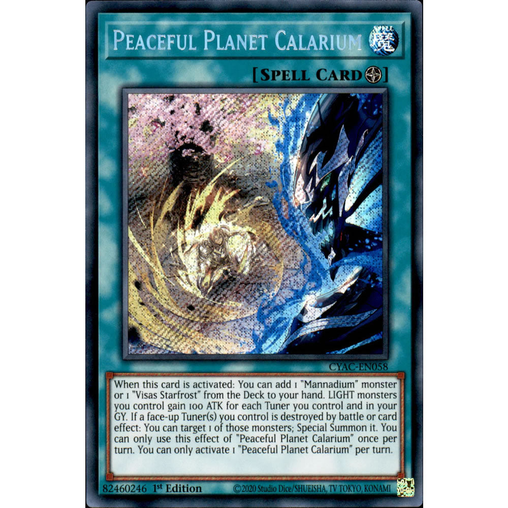 Peaceful Planet Calarium CYAC-EN058 Yu-Gi-Oh! Card from the Cyberstorm Access Set