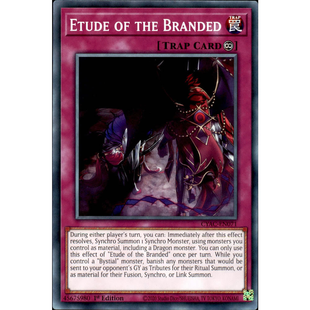 Etude of the Branded CYAC-EN071 Yu-Gi-Oh! Card from the Cyberstorm Access Set