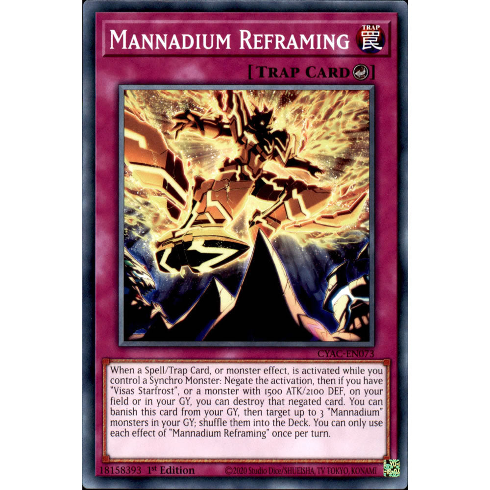 Mannadium Reframing CYAC-EN073 Yu-Gi-Oh! Card from the Cyberstorm Access Set