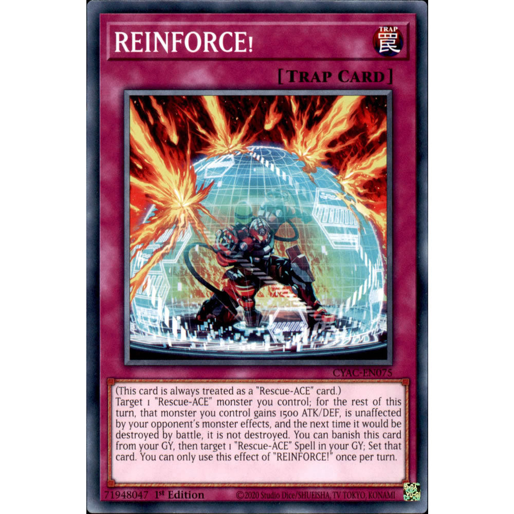 REINFORCE! CYAC-EN075 Yu-Gi-Oh! Card from the Cyberstorm Access Set