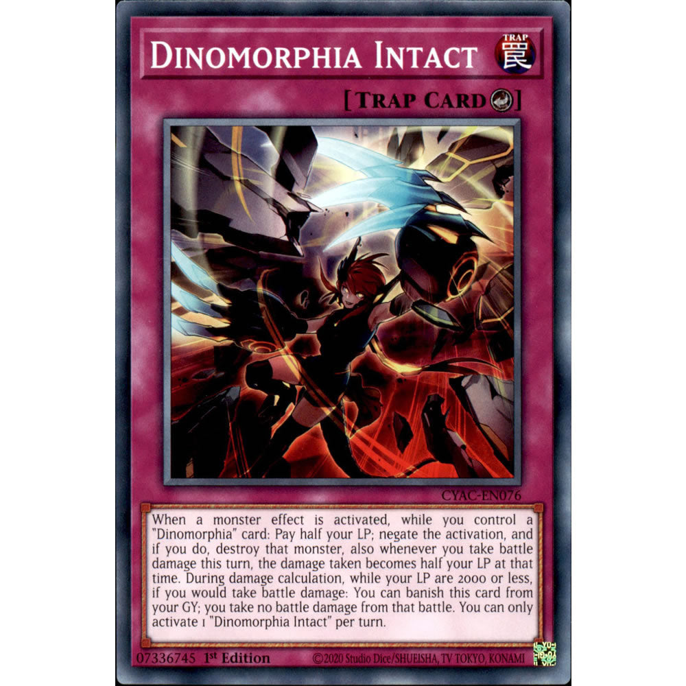 Dinomorphia Intact CYAC-EN076 Yu-Gi-Oh! Card from the Cyberstorm Access Set