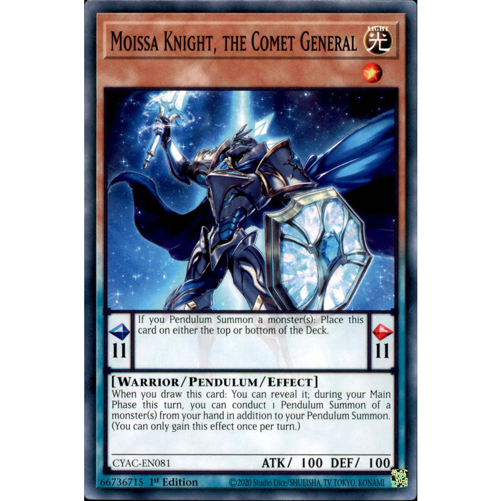 Moissa Knight, the Comet General CYAC-EN081 Yu-Gi-Oh! Card from the Cyberstorm Access Set