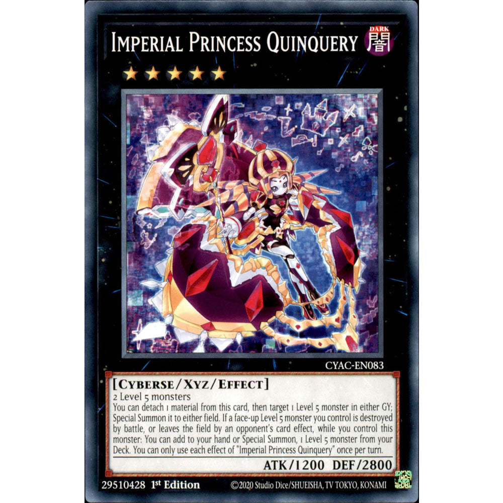 Imperial Princess Quinquery CYAC-EN083 Yu-Gi-Oh! Card from the Cyberstorm Access Set