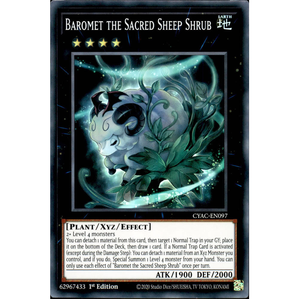 Baromet the Sacred Sheep Shrub CYAC-EN097 Yu-Gi-Oh! Card from the Cyberstorm Access Set