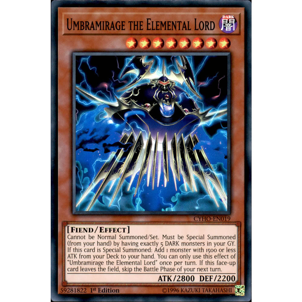 Umbramirage the Elemental Lord CYHO-EN019 Yu-Gi-Oh! Card from the Cybernetic Horizon Set
