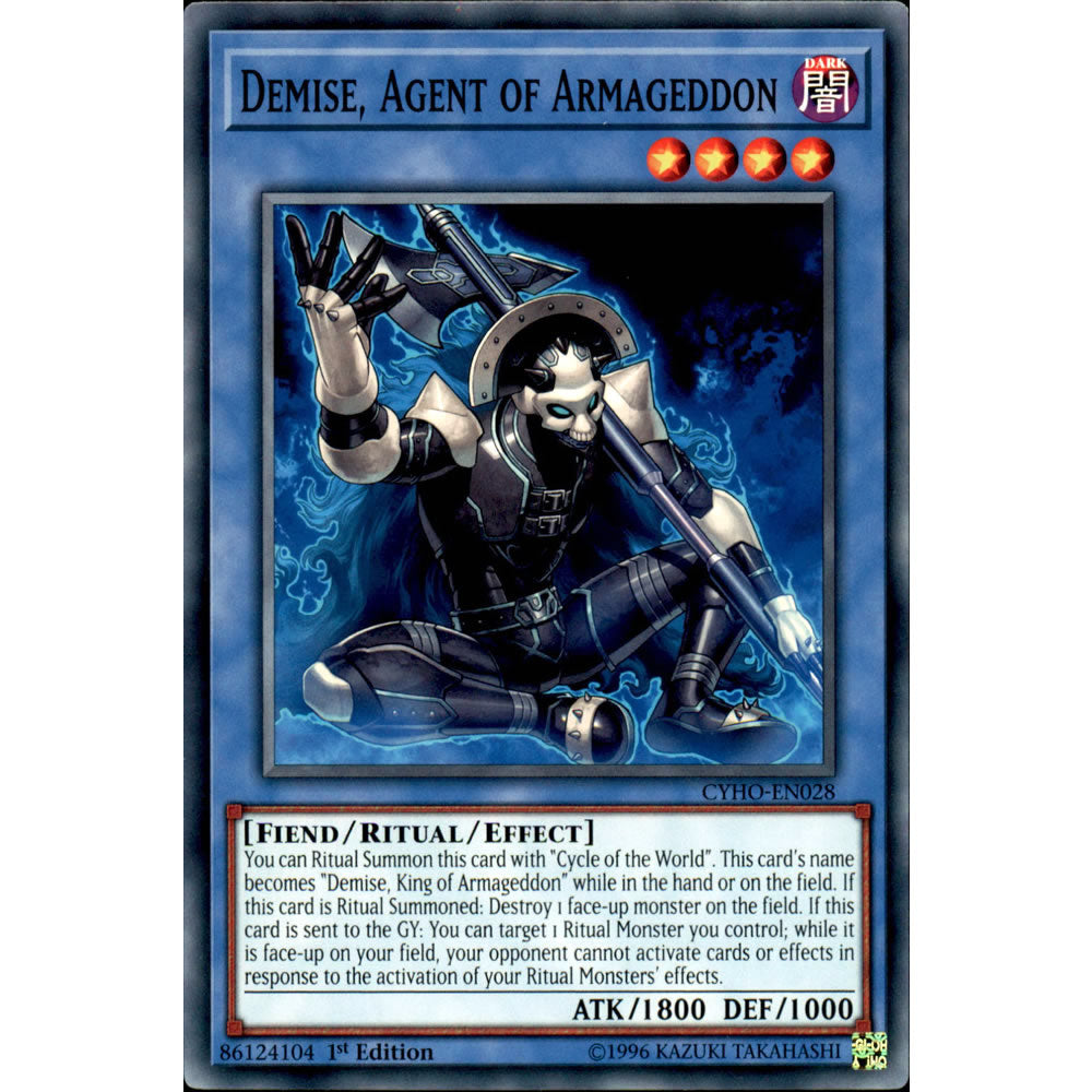 Demise, Agent of Armageddon CYHO-EN028 Yu-Gi-Oh! Card from the Cybernetic Horizon Set