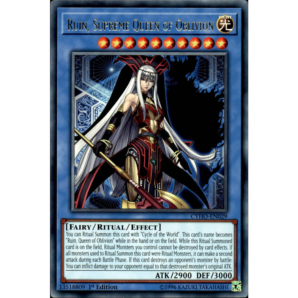 Ruin, Supreme Queen of Oblivion CYHO-EN029 Yu-Gi-Oh! Card from the Cybernetic Horizon Set