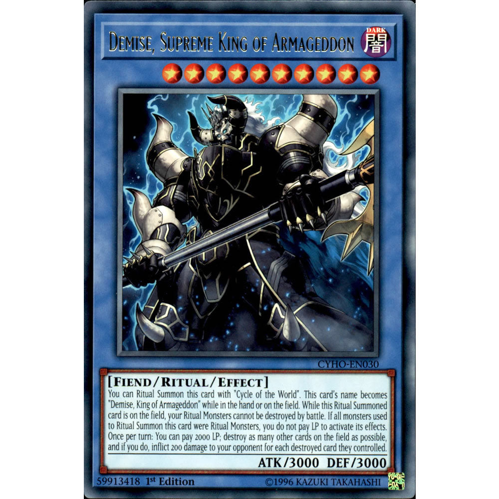 Demise, Supreme King of Armageddon CYHO-EN030 Yu-Gi-Oh! Card from the Cybernetic Horizon Set