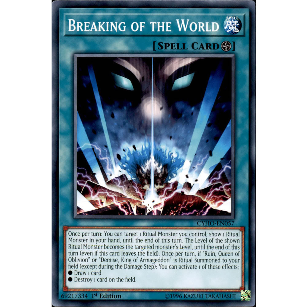 Breaking of the World CYHO-EN057 Yu-Gi-Oh! Card from the Cybernetic Horizon Set