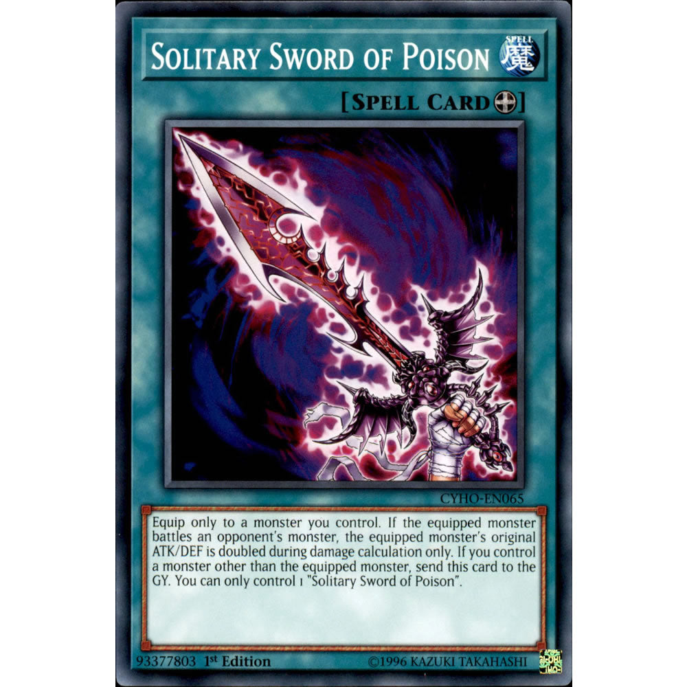 Solitary Sword of Poison CYHO-EN065 Yu-Gi-Oh! Card from the Cybernetic Horizon Set