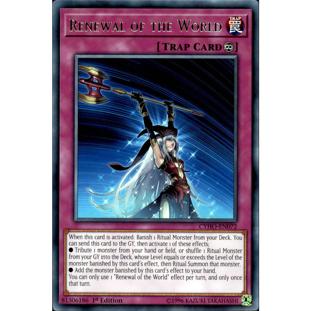 Renewal of the World CYHO-EN072 Yu-Gi-Oh! Card from the Cybernetic Horizon Set