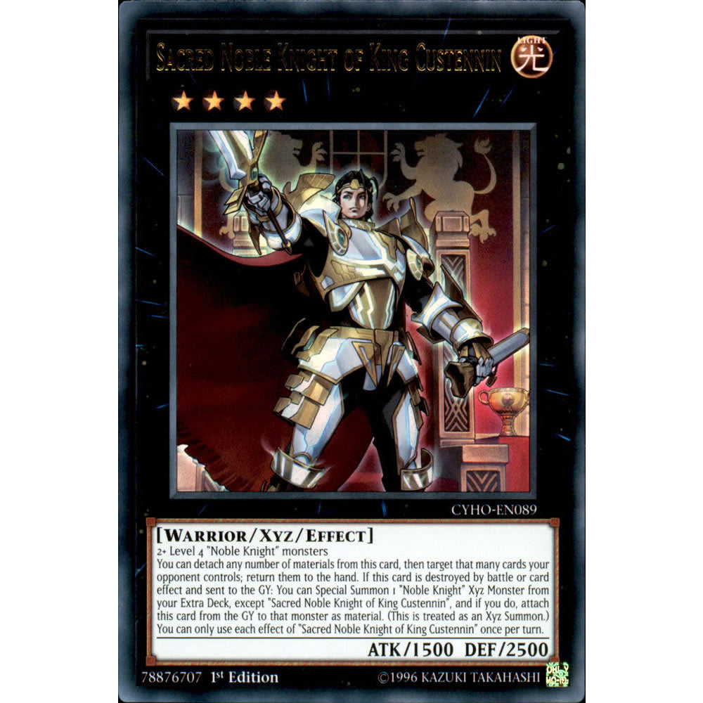Sacred Noble Knight of King Custennin CYHO-EN089 Yu-Gi-Oh! Card from the Cybernetic Horizon Set