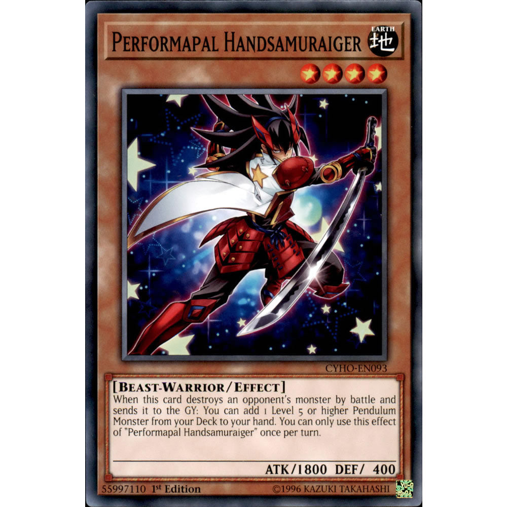 Performapal Handsamuraiger CYHO-EN093 Yu-Gi-Oh! Card from the Cybernetic Horizon Set