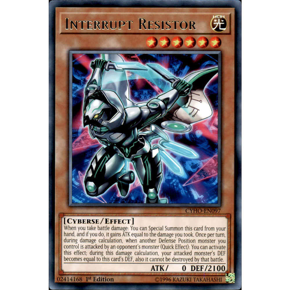 Interrupt Resistor CYHO-EN097 Yu-Gi-Oh! Card from the Cybernetic Horizon Set