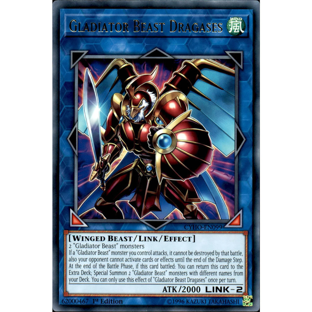 Gladiator Beast Dragases CYHO-EN099 Yu-Gi-Oh! Card from the Cybernetic Horizon Set