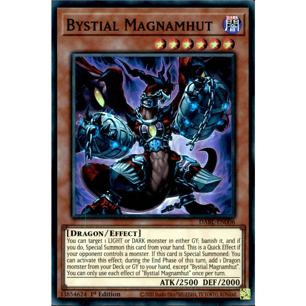 Bystial Magnamhut DABL-EN006 Yu-Gi-Oh! Card from the Darkwing Blast Set