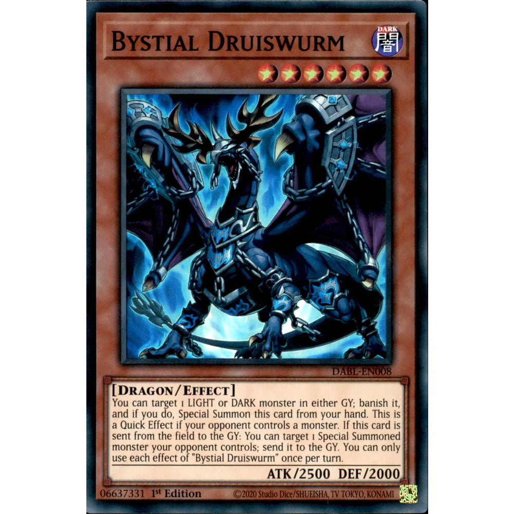 Bystial Druiswurm DABL-EN008 Yu-Gi-Oh! Card from the Darkwing Blast Set
