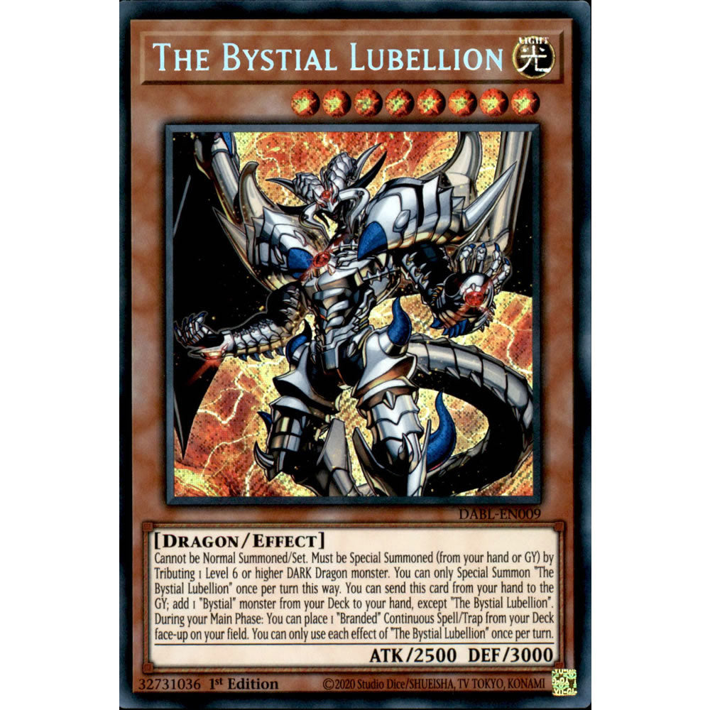 The Bystial Lubellion DABL-EN009 Yu-Gi-Oh! Card from the Darkwing Blast Set
