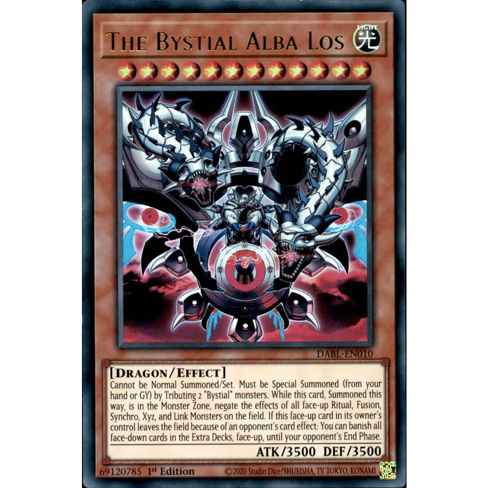 The Bystial Alba Los DABL-EN010 Yu-Gi-Oh! Card from the Darkwing Blast Set