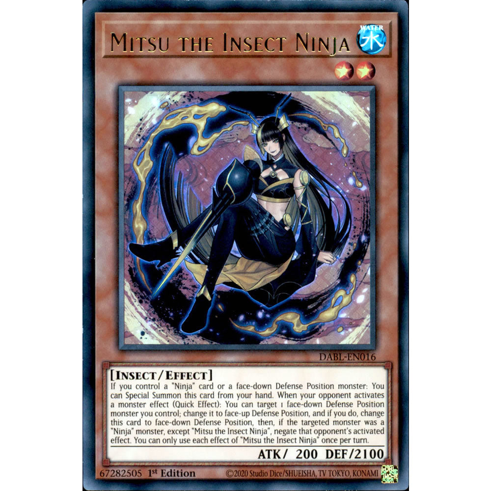 Mitsu the Insect Ninja DABL-EN016 Yu-Gi-Oh! Card from the Darkwing Blast Set