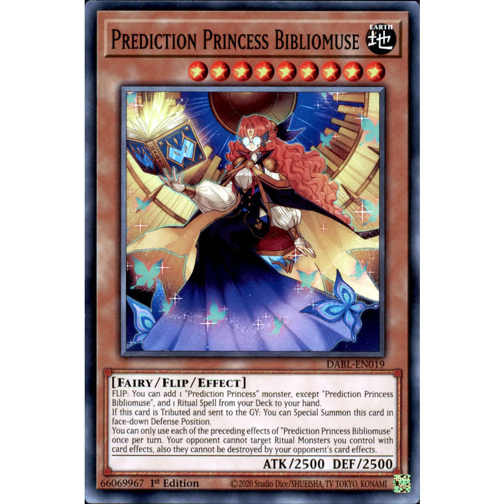 Prediction Princess Bibliomuse DABL-EN019 Yu-Gi-Oh! Card from the Darkwing Blast Set