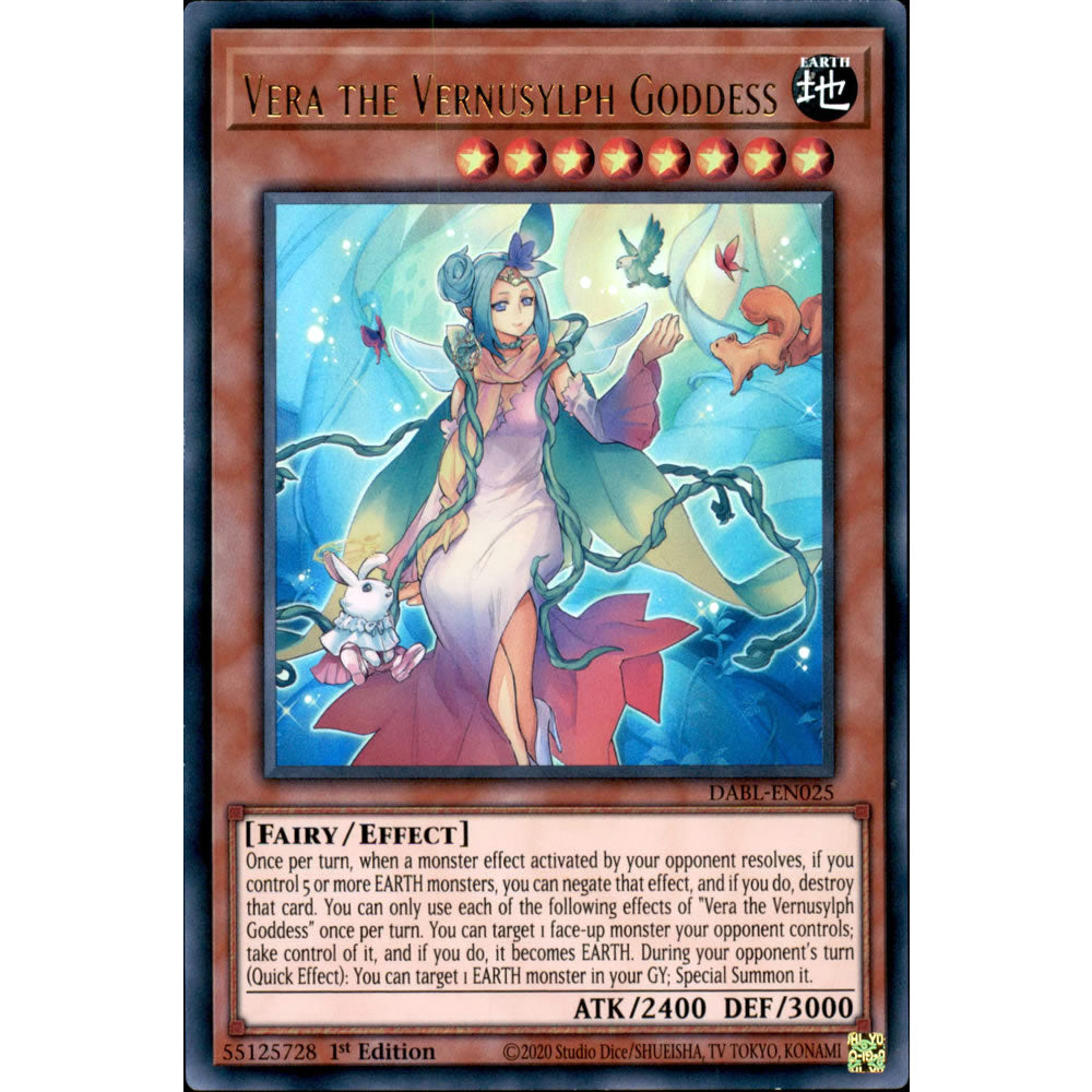 Vera the Vernusylph Goddess DABL-EN025 Yu-Gi-Oh! Card from the Darkwing Blast Set