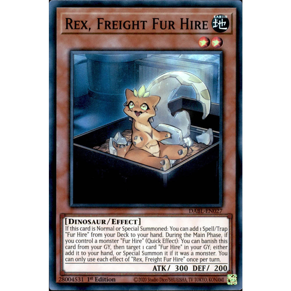 Rex, Freight Fur Hire DABL-EN027 Yu-Gi-Oh! Card from the Darkwing Blast Set