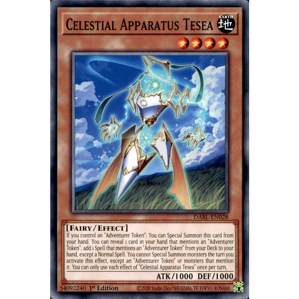 Celestial Apparatus Tesea DABL-EN028 Yu-Gi-Oh! Card from the Darkwing Blast Set