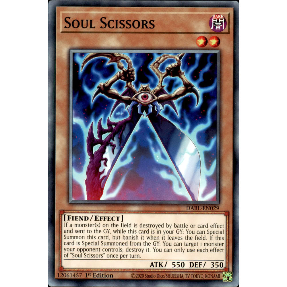 Soul Scissors DABL-EN029 Yu-Gi-Oh! Card from the Darkwing Blast Set