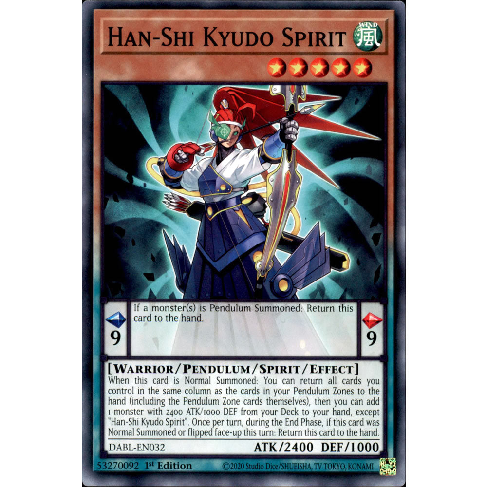 Han-Shi Kyudo Spirit DABL-EN032 Yu-Gi-Oh! Card from the Darkwing Blast Set