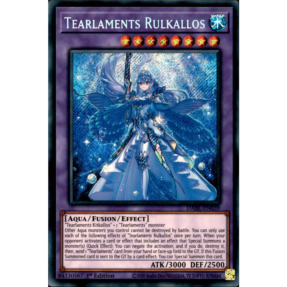 Tearlaments Rulkallos DABL-EN039 Yu-Gi-Oh! Card from the Darkwing Blast Set