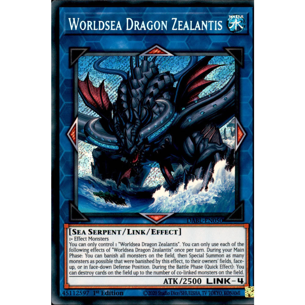 Worldsea Dragon Zealantis DABL-EN050 Yu-Gi-Oh! Card from the Darkwing Blast Set