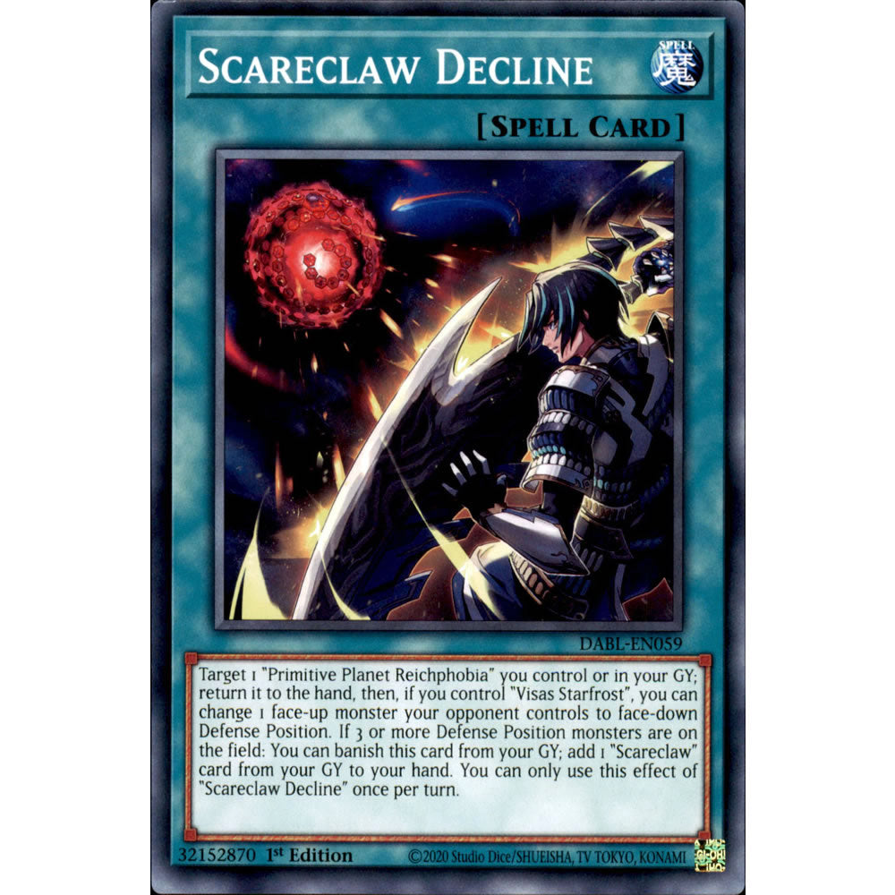 Scareclaw Decline DABL-EN059 Yu-Gi-Oh! Card from the Darkwing Blast Set