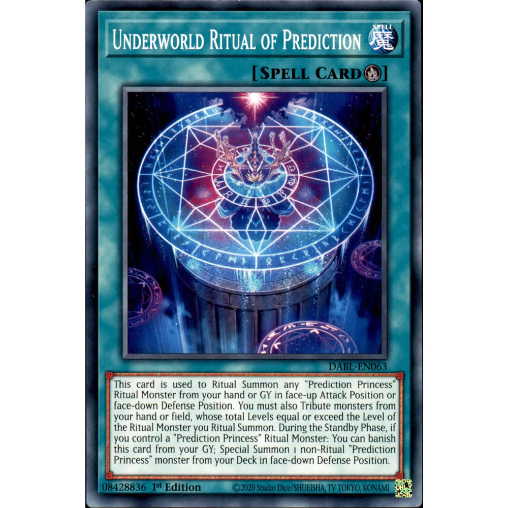 Underworld Ritual of Prediction DABL-EN063 Yu-Gi-Oh! Card from the Darkwing Blast Set