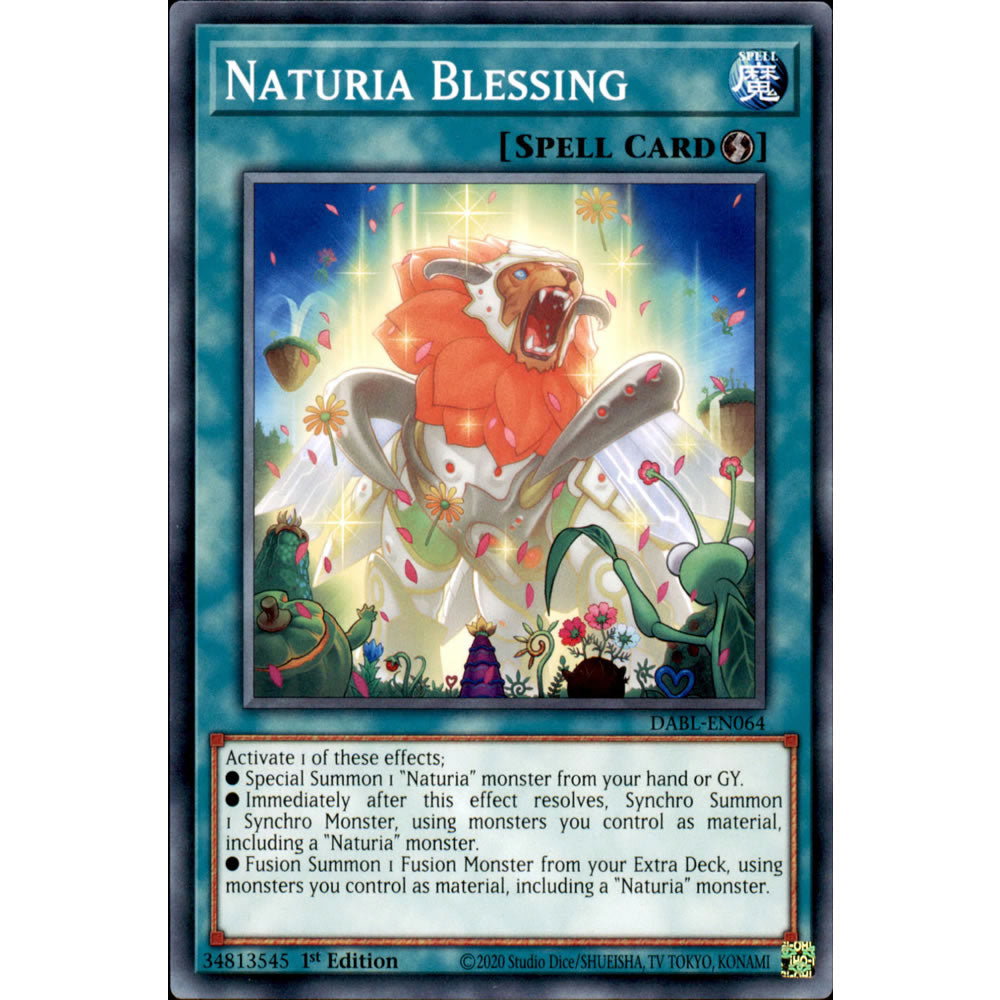 Naturia Blessing DABL-EN064 Yu-Gi-Oh! Card from the Darkwing Blast Set